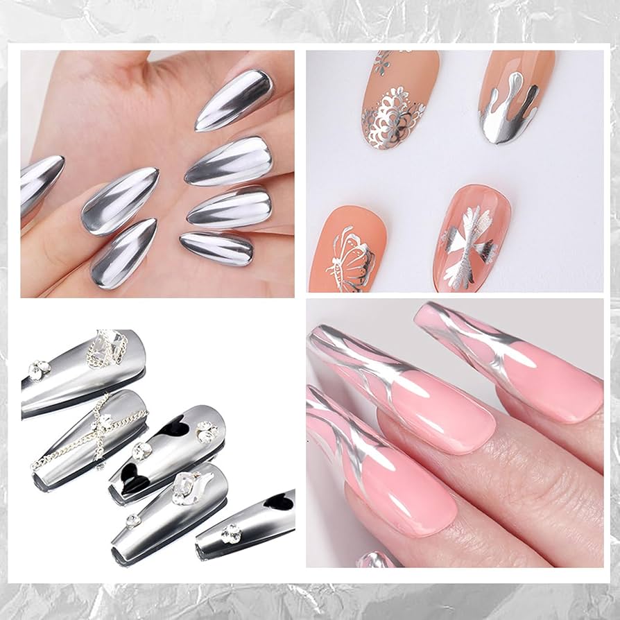 Amazon | Aliugood シルバークロームネイルポリッシュ